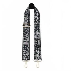 NEW JEN & CO. women's tapestry crossbody purse bag guitar strap in white light p